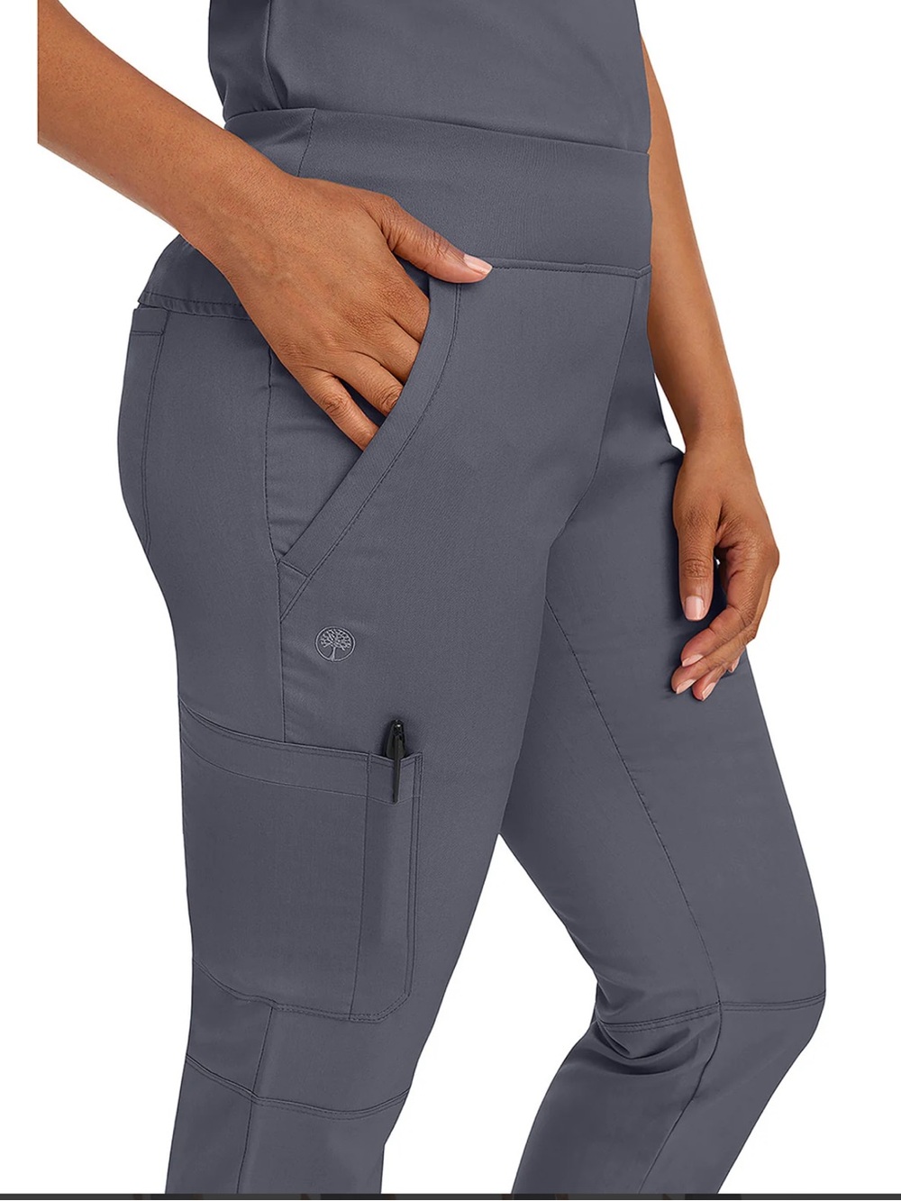 NWT Healing hands Purple Label Scrub Pants 3X pewter 9134